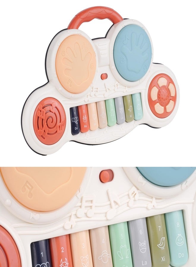 Cable World Drum Keyboard Musical Toys with Flashing Lights - Animal Sounds and Songs,Plastic,Multi Color(Pack of 1) for Baby, Kids and Tooders - Image 4